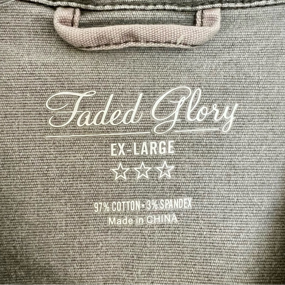 Faded Glory Olive Green Utility Jacket Women’s XL (16/18) - Picture 4 of 7